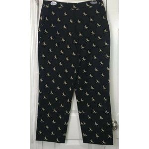 Talbots Pants Dragonfly Embroidered Petites 10P